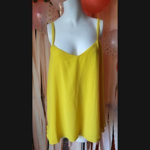 Torrid bright yellow blouse nwt